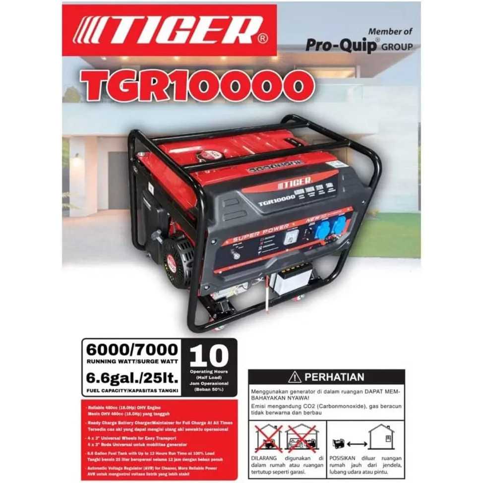 PROQUIP TIGER Genset 7000 - 6000 Watt / Silent Inverter Gasoline Generator / Generator Listrik Bensi