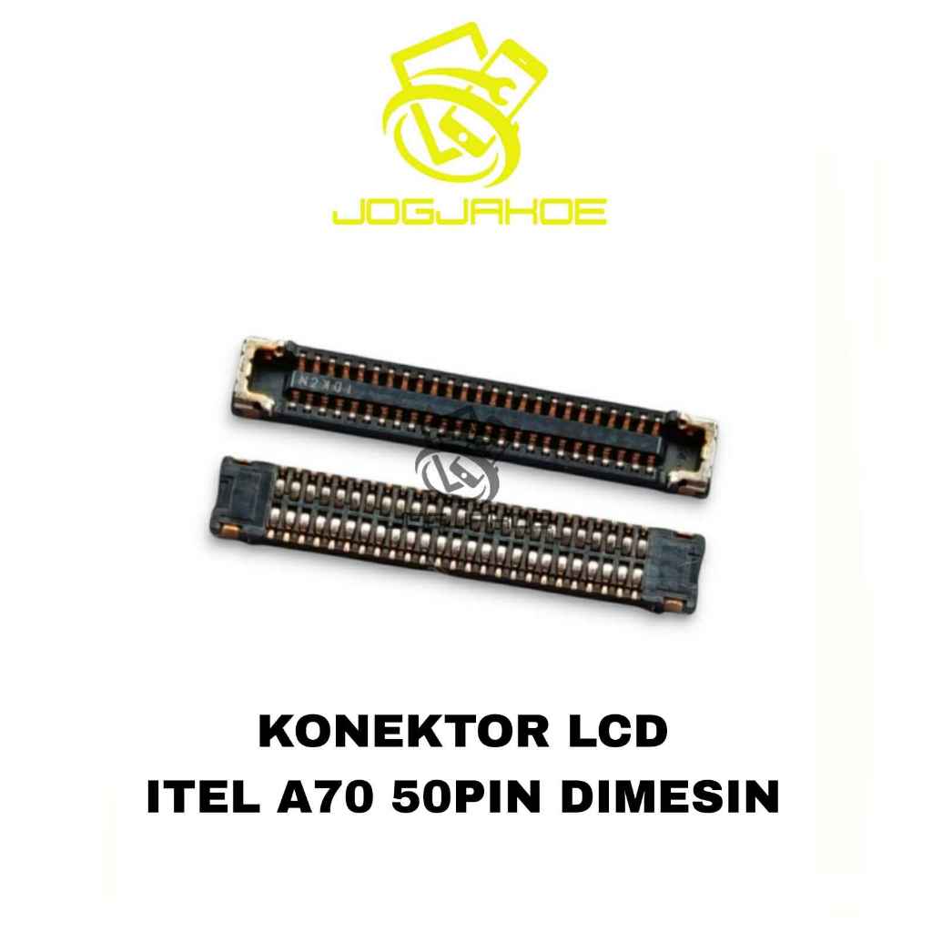 Konektor Lcd Itel A70 50 Pin Di Mesin Soket Pcb Mainboard