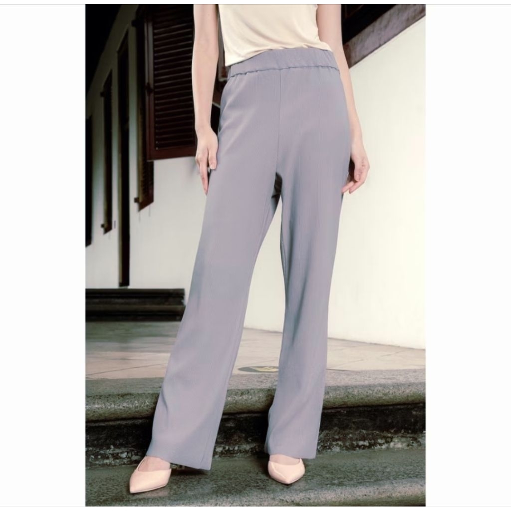 BENANG JARUM - Reverie knit pants purple preloved