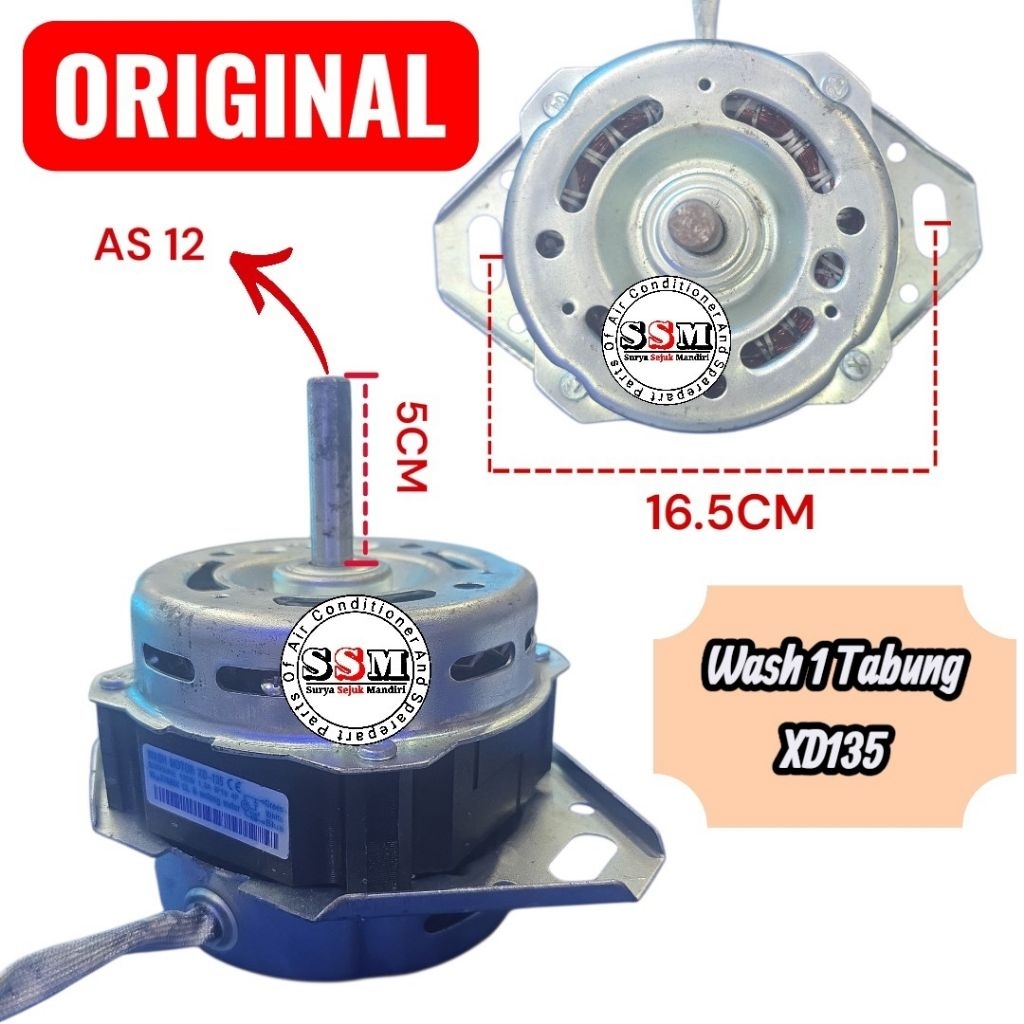 Dinamo Pencuci Mesin Cuci Otomatis 1 Tabung 135 Watt Dinamo Wash Mesin Cuci Otomatis