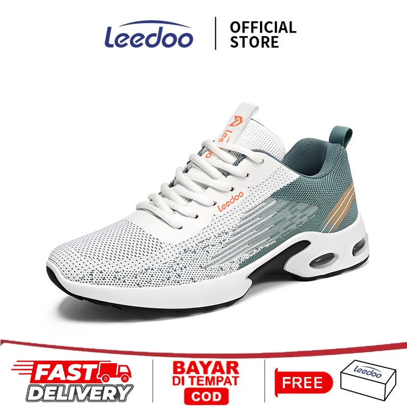 Leedoo Sepatu Sneakers Pria Casual Sneakers Lari Cowok Sepatu Tali Running Pria MR508