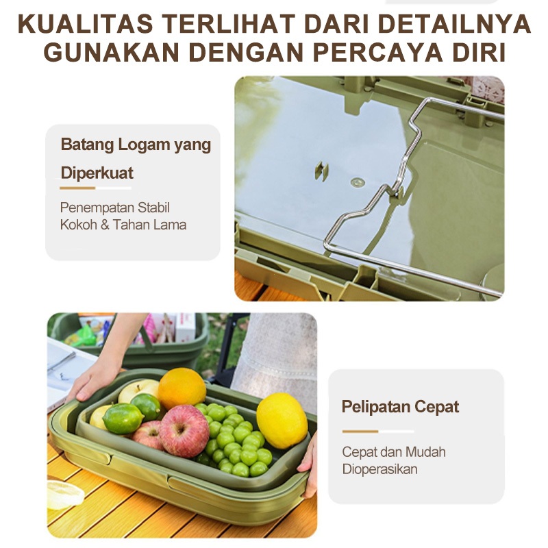 Kotak Lipat Camping Storage Box /Keranjang Piknik/Storage Box Multifungtion Outdoor