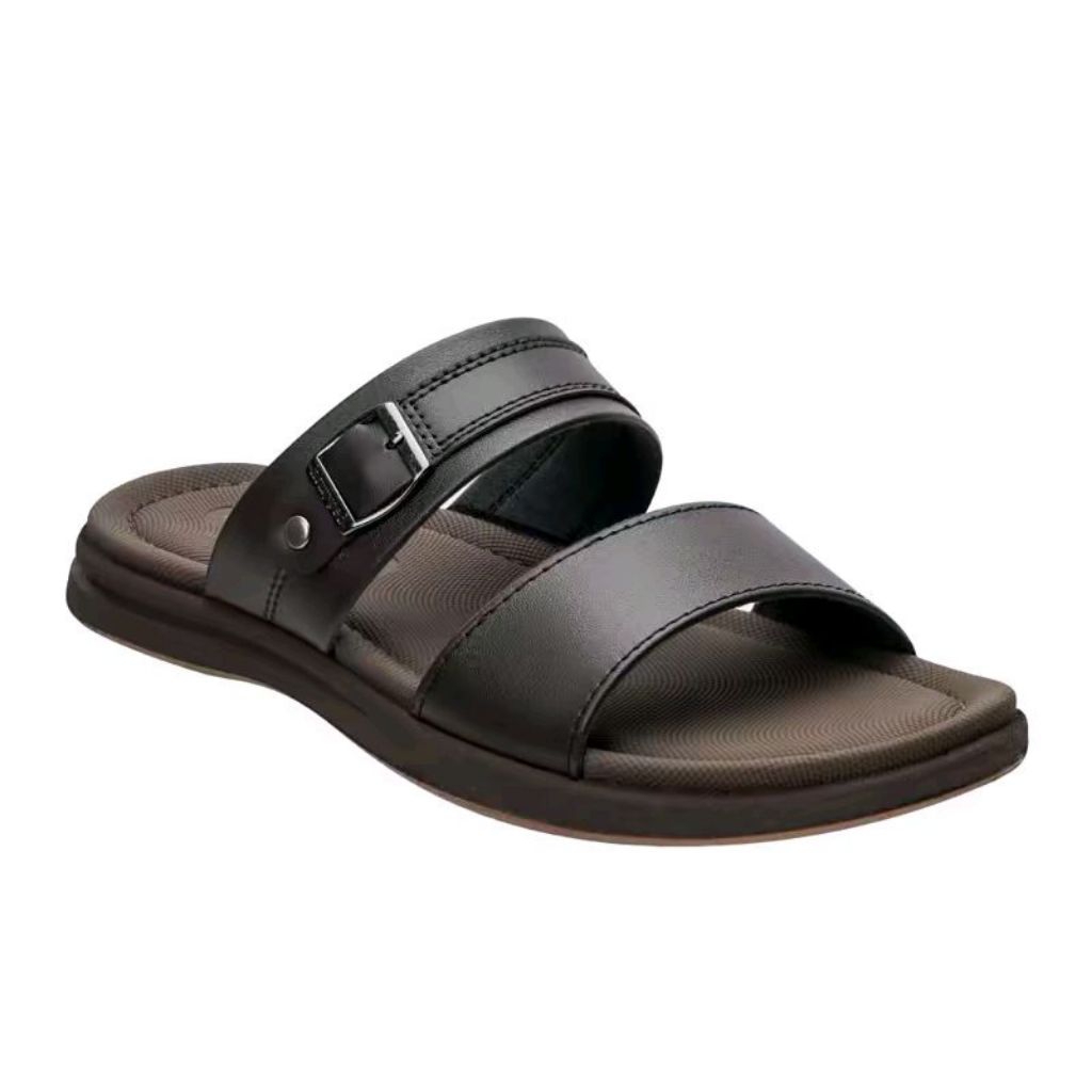 Sandal Homyped REVAN 02 Selop Pria Kulit Asli dengan Desain Buckle Stylish dan Nyaman untuk Harian