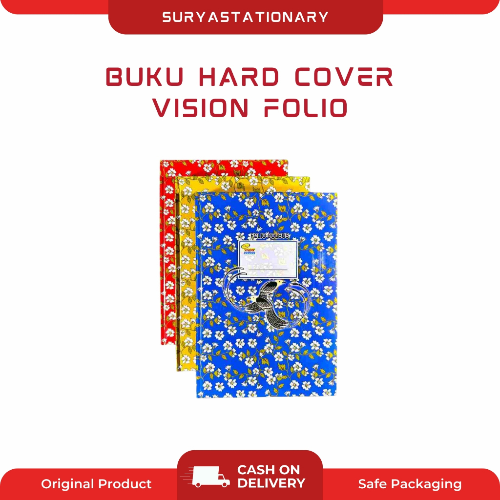 (Pcs)Buku Hard Cover Vision Folio isi 100 lembar / Hard cover Folio 100 lembar