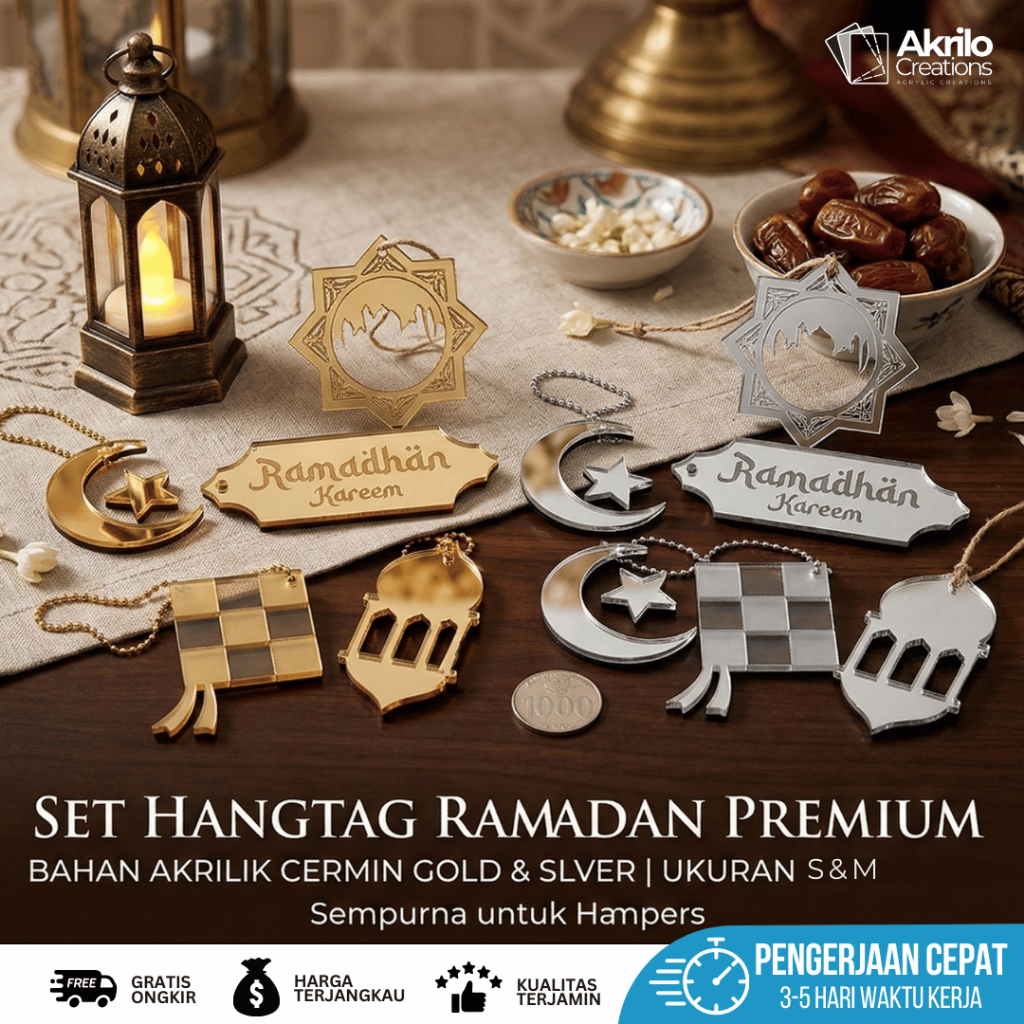 Hangtag Hampers Lebaran Idul Fitri Label Gift Tag Custom Aksesoris Hang Tag Ramadan