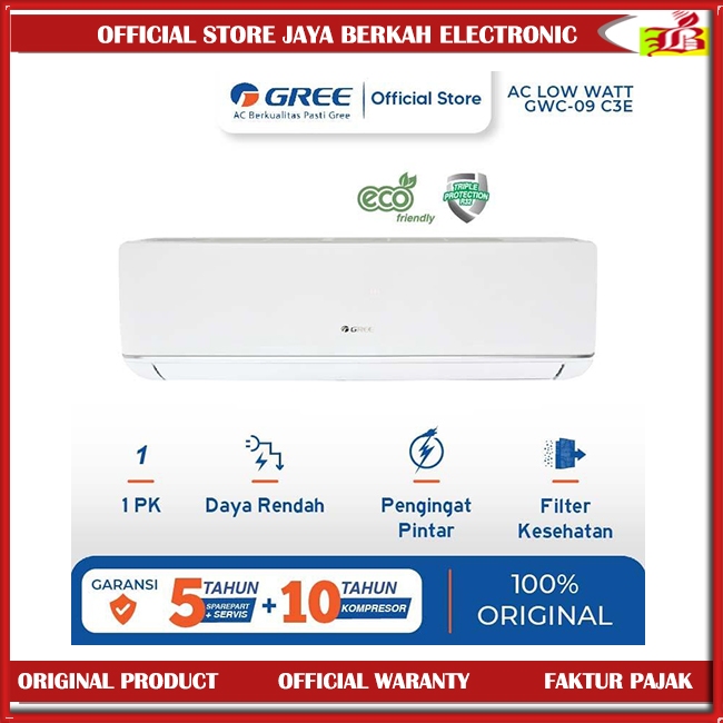 GREE AC 1 PK Low Watt GWC-09C3ES AC GREE LOW WATT DELUXE 1PK GWC 09C3ES AC LOWWAT