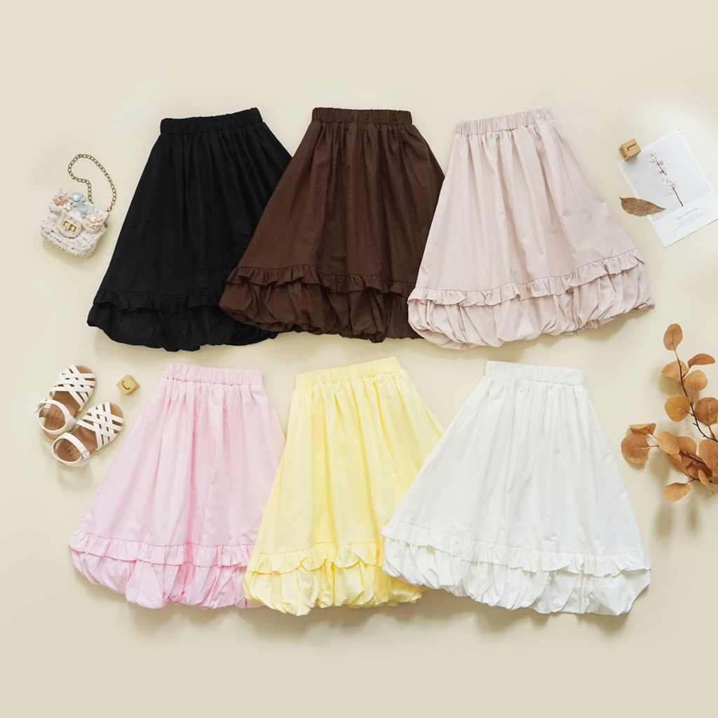 Mumuya - Cloudy Ballon Skirt - Rok Balon Panjang Anak Perempuan - Rok Balon