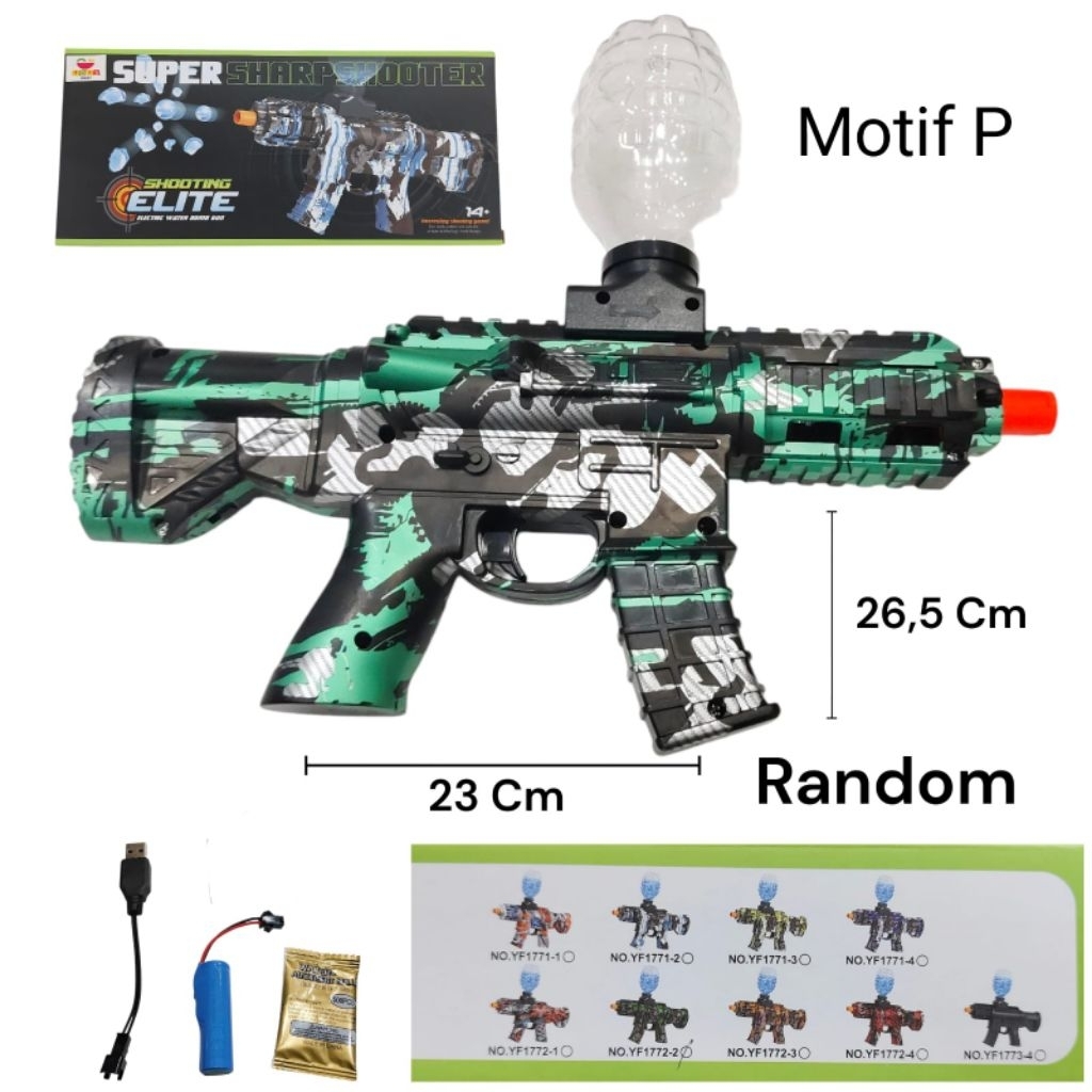 1260 Mainan Pistol Water Gel Electric Anak Anak M416 / Mainan pistol / Mainan Tembakan Air Blaster G