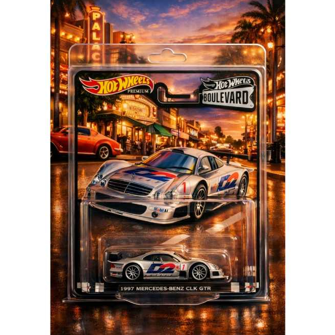 hot wheels premium boulevard 1997 mercedes-benz clk gtr
