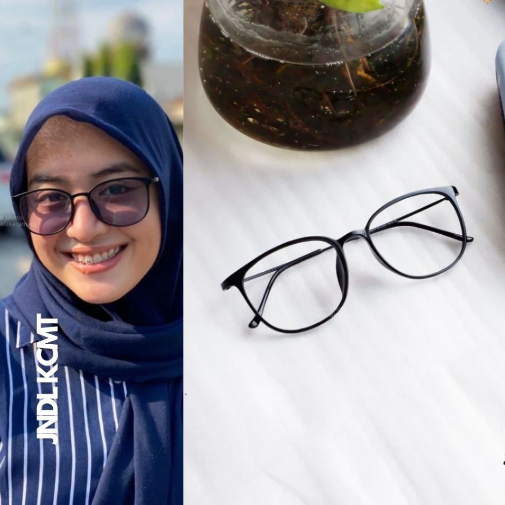 Frame kacamata pria wanita KODE JK 125 kualitas premium standar optik lensa bluecromic photocromic b