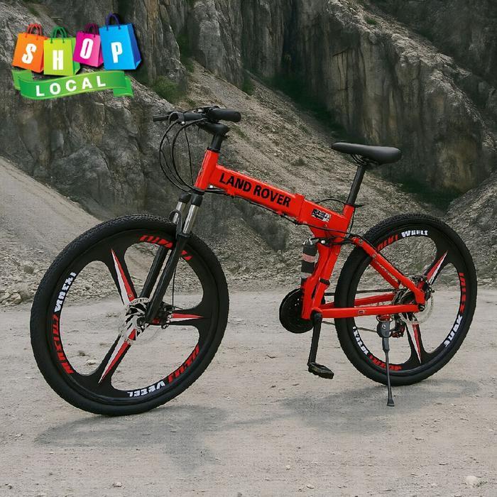 Land Rover Sepeda Lipat G4 Velg Magnesium Alloy Struktur Rangka Lipat Berat 20kg Gears 21 Speed Shim