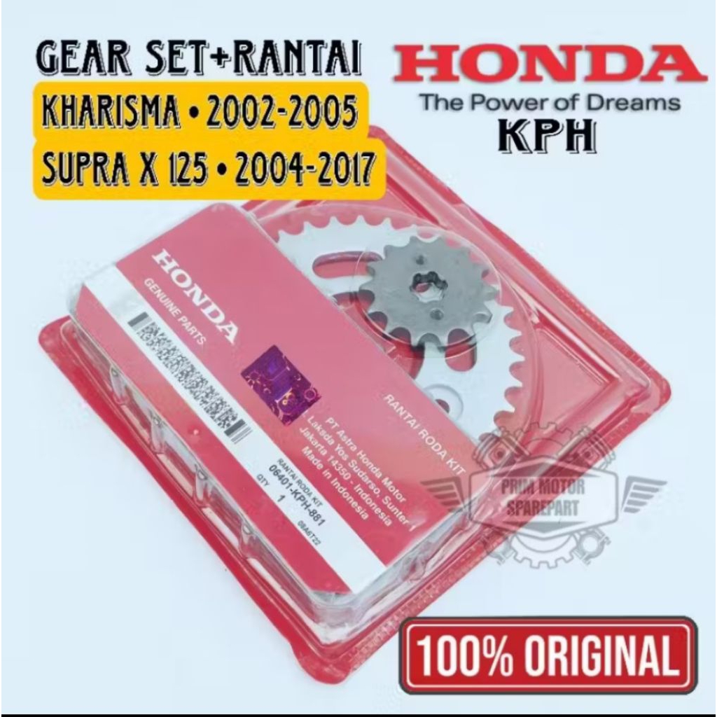 Gir Set Motor Honda Supra X 125, kharisma , Revo lama, Supra fit New, Kirana - Kualitas Ori import, 