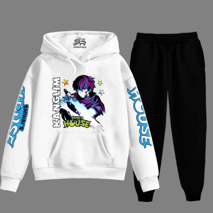 setelan hoodie anak motif karakter kang lim dari shinbi house/usia 3-17 tahun