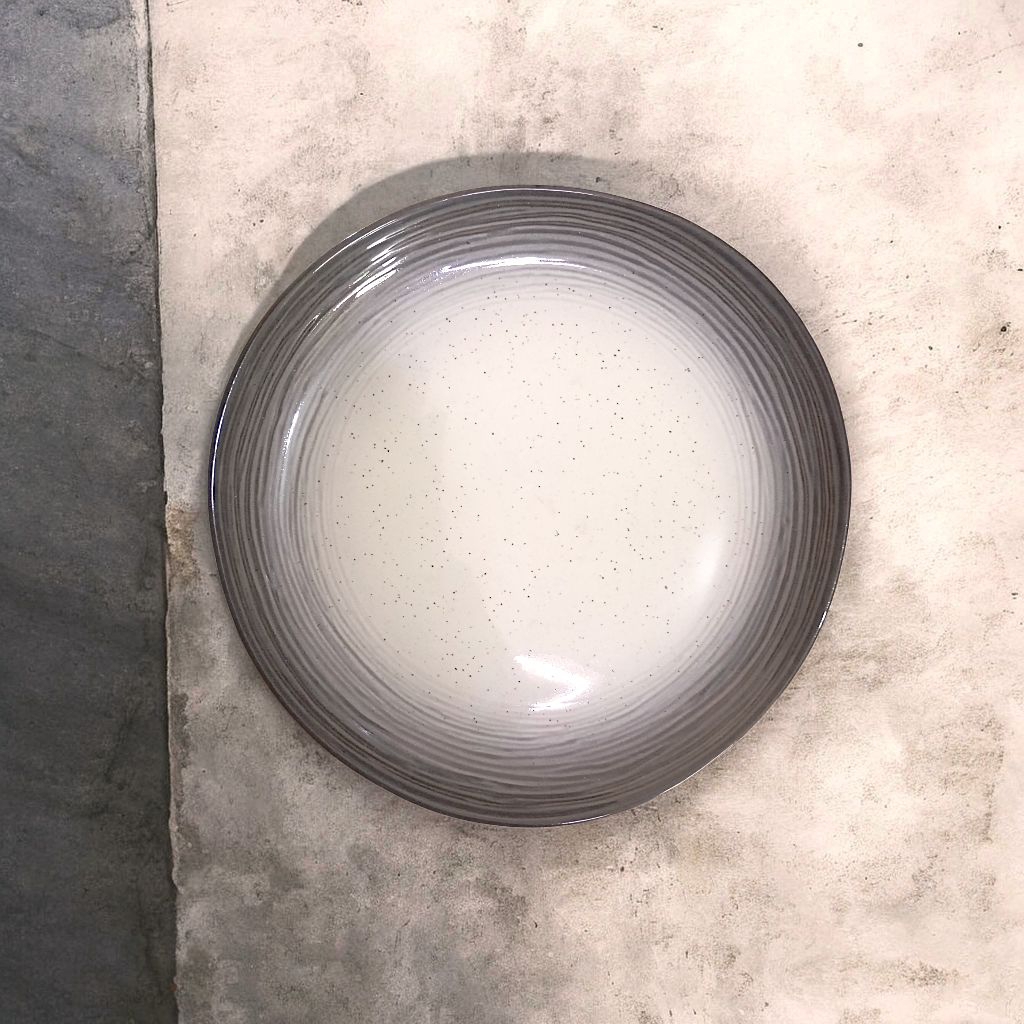 ZEN Grey Mandalika Series Plate Tea Pot- Piring Teko Keramik ZEN Sertifikasi Halal MUI