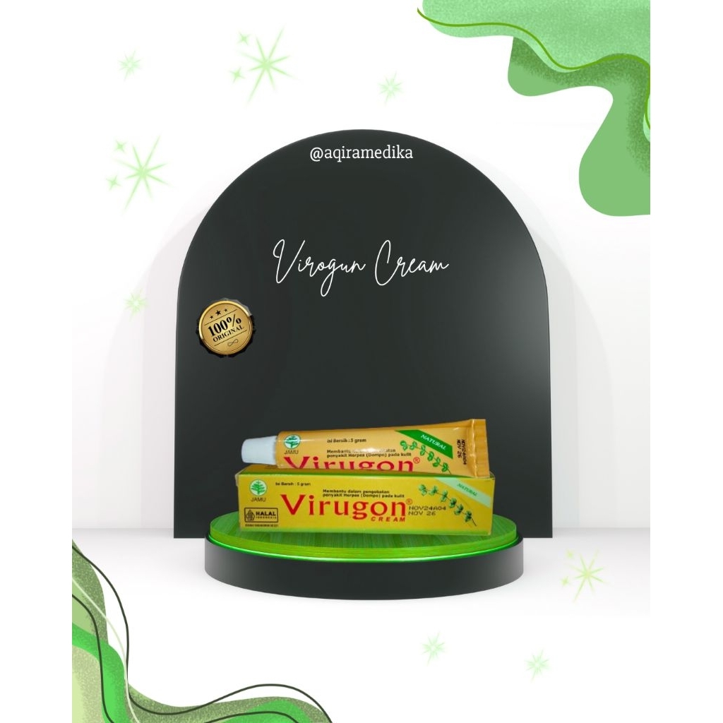 Virugon Cream 5 gr - Obat Salep Herpes & Cacar