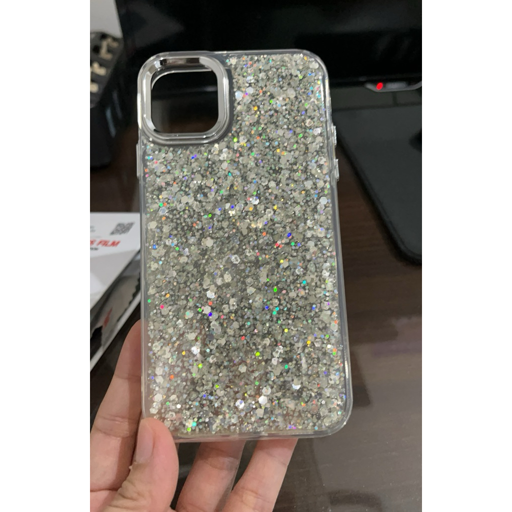 case glitter blink iphone 11 bagus bgt