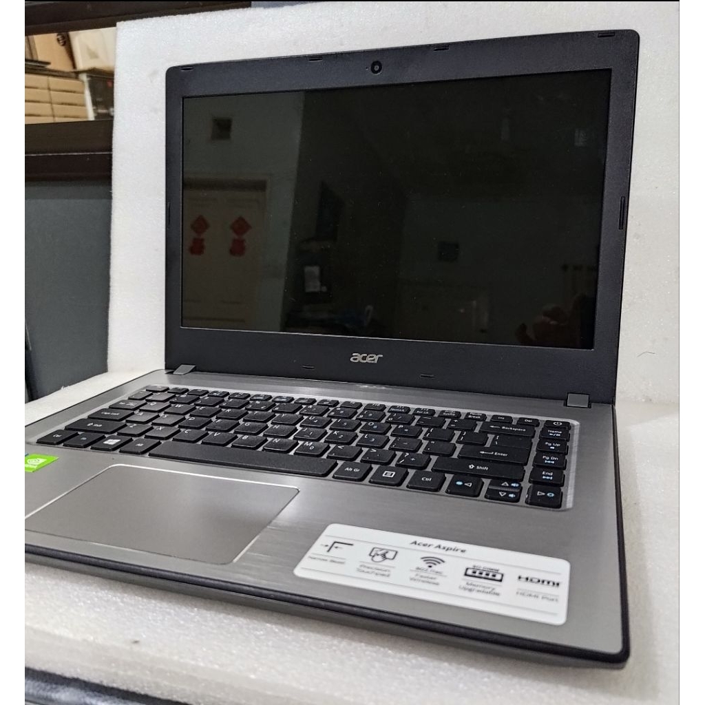 LAPTOP ACER E5-476G-599H CORE I5 GEN 8 NVIDIA RAM 8GB SSD 256GB