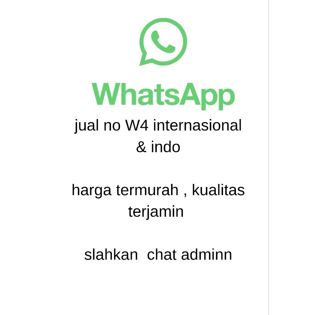 Paket Nomor WhatsApp Fresh Siap Pakai, Aktivasi Mudah