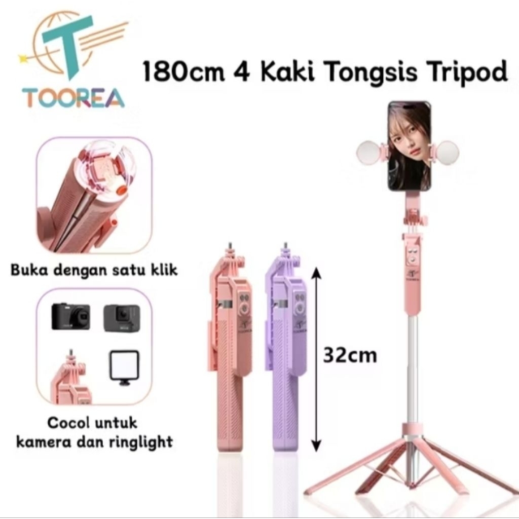 Tripod Toorea 180cm 4kaki Selfie Stik