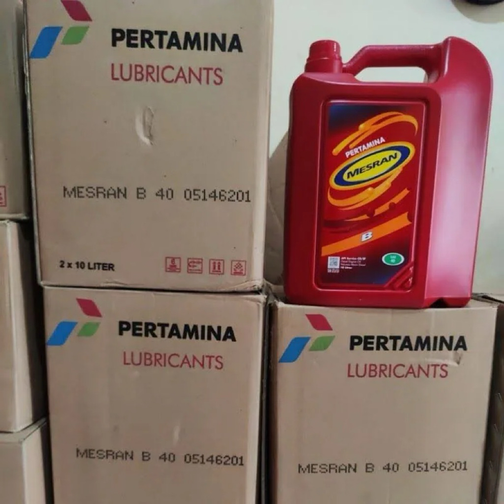 Oli Pertamina Mesran B 40 10 LITER Oli Mesin Mobil 1DUS ISI 2 BOTOL