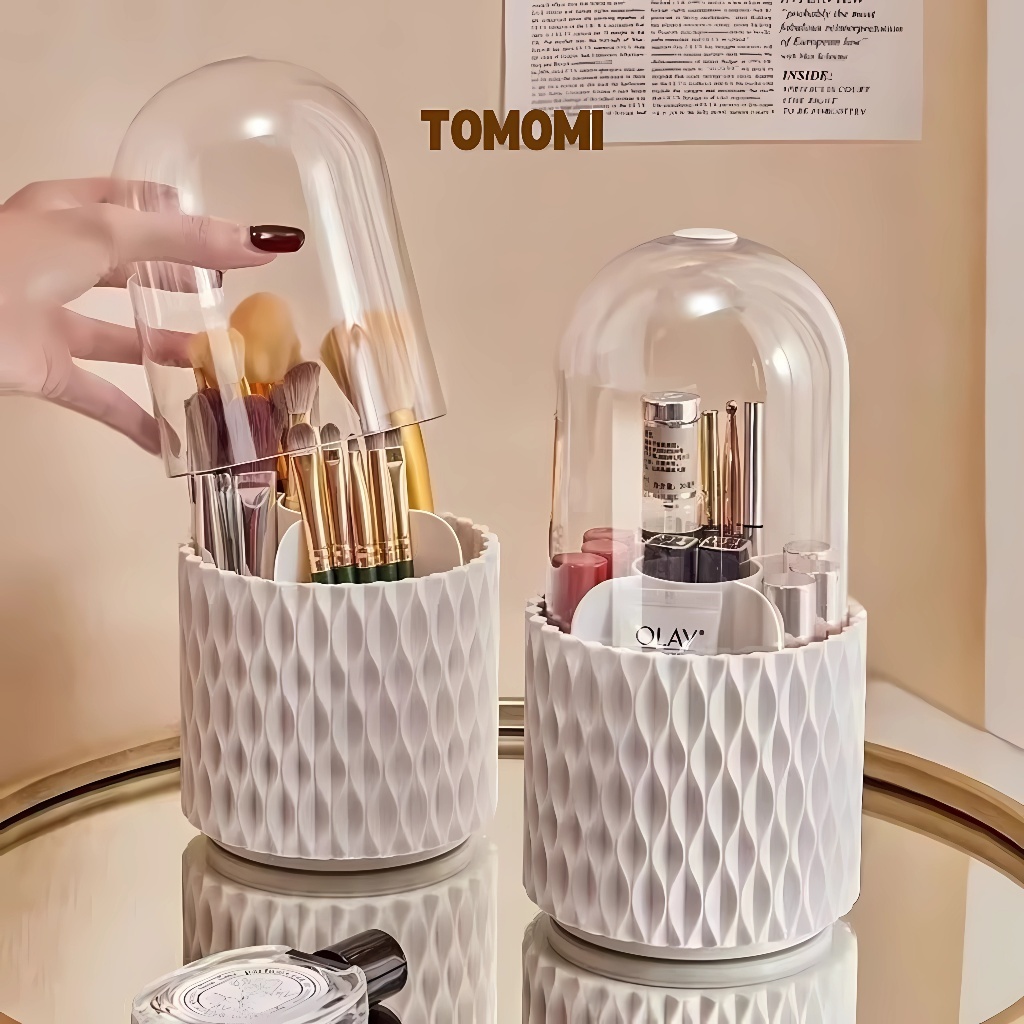 Storage Box Makeup Putar Adjustable - Wadah Kosmetik Rakit Besar & Rapi