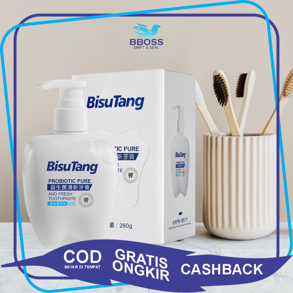 [BBOSS] BISUTANG Pasta Gigi Pemutih Gigi 260g - BISUTANG Odol Gigi Pembersih Noda Karang Gigi 260g