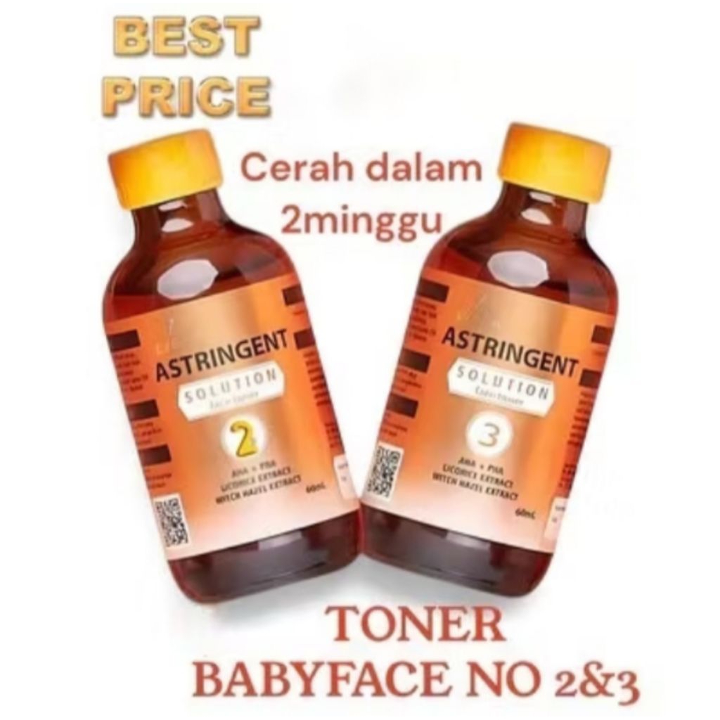 (PROMO DISKON) RDL ORIGINAL Toner No 2 & No 3 60ML Bebyface Cleanser 100% Original