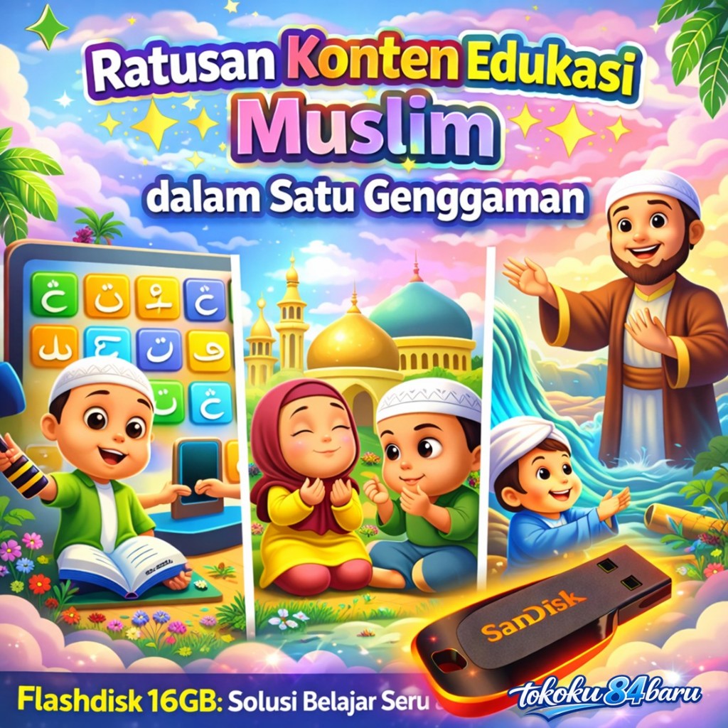 Flashdisk Video Edukasi Anak USB Film Kartun Anak Belajar dan Hiburan