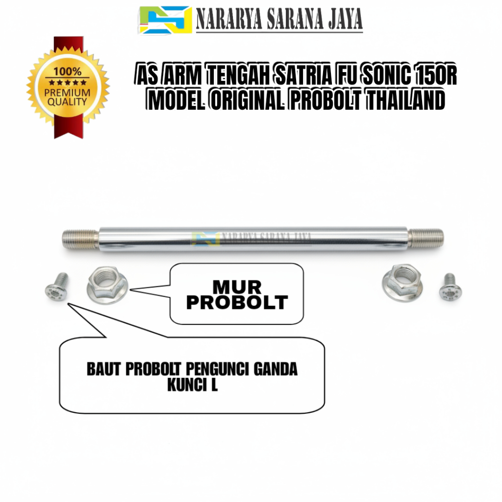 As Arm Tengah Satria Fu Sonic 150r Model Original Probolt Thailand