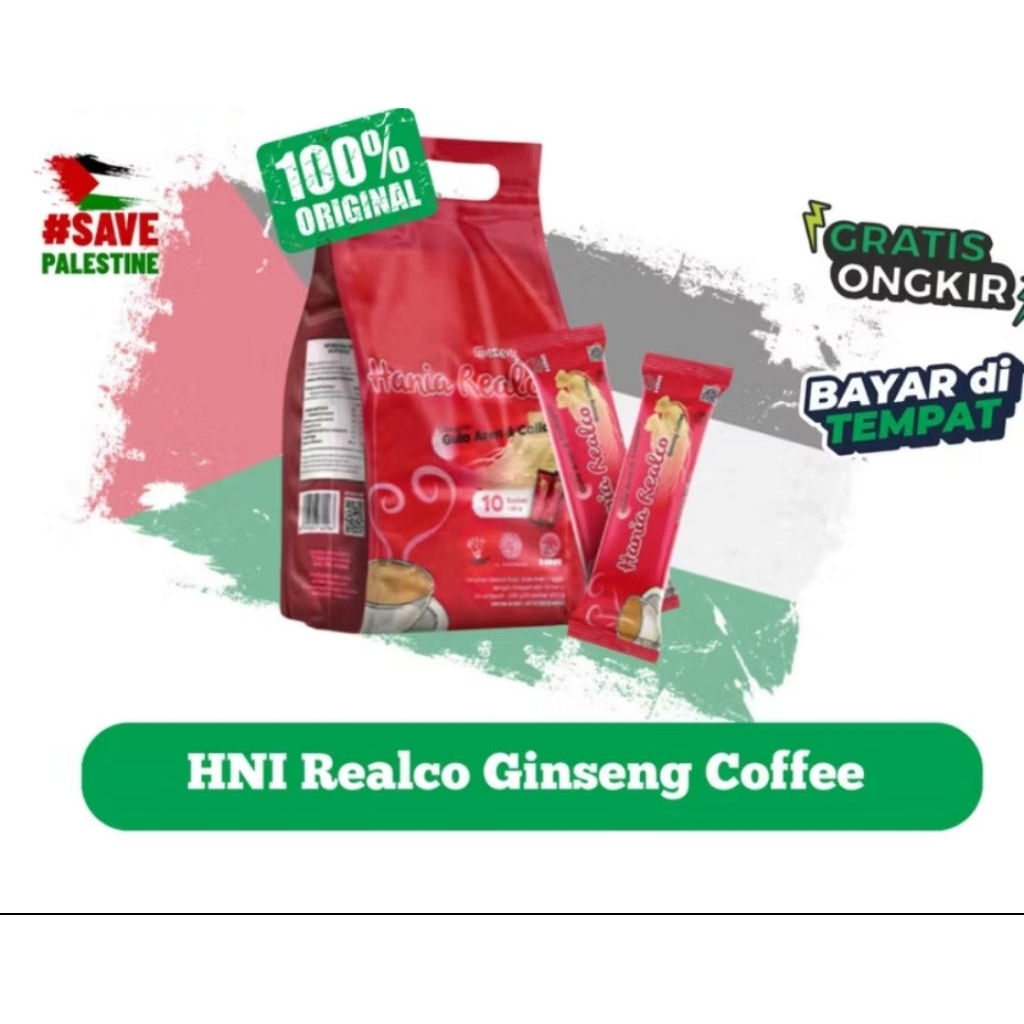 HNI Hania Realco Ginseng Coffee - Kopi Ginseng Booster Energi Alami