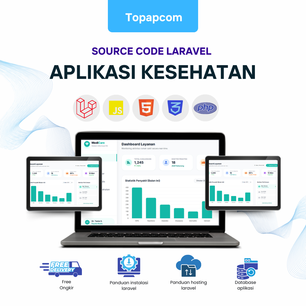 Aplikasi Sistem Kesehatan Laravel - Aplikasi Rumah Sakit & Apotek | Source Code lengkap & Database