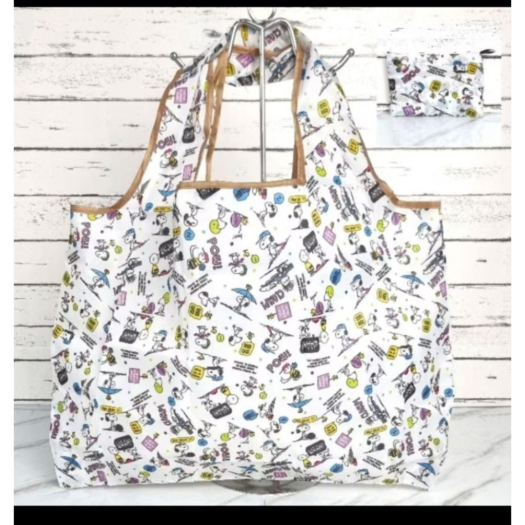 Tote bag snoopy tas wanita lipat karakter snoopy tas belanja lipat karakter snoopy shopping bag kara