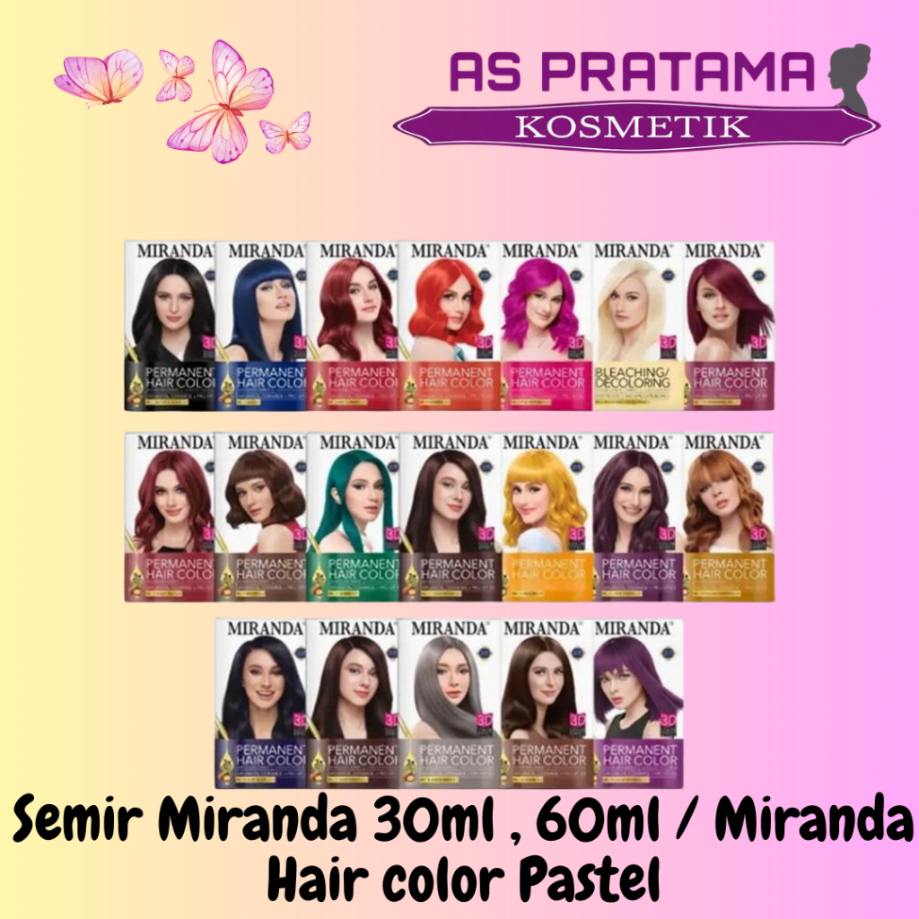 * As Pratama * Semir Miranda 30ml , 60ml / Miranda Hair color Pastel