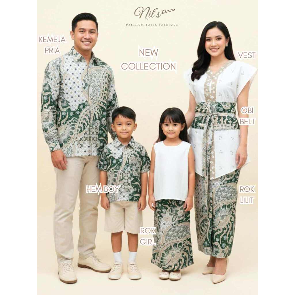 (BELUM TERMASUK ATASAN WANITA) Family Set / Family Set Couple Keluarga / Family Set Batik / Baju Kel