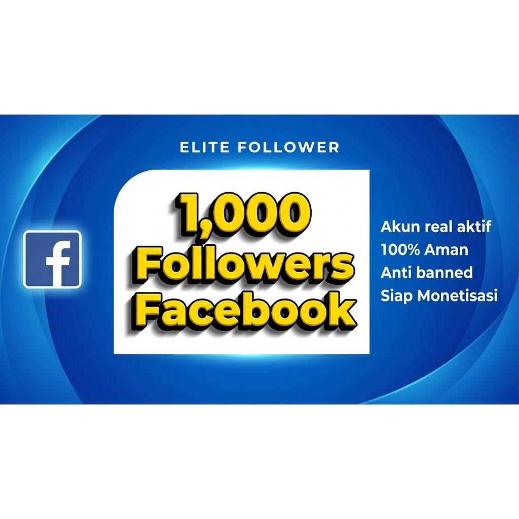 Follower Facebook FB PRO Bergaransi Permanen Profil/Halaman Follower Aktif Aman Monetisasi