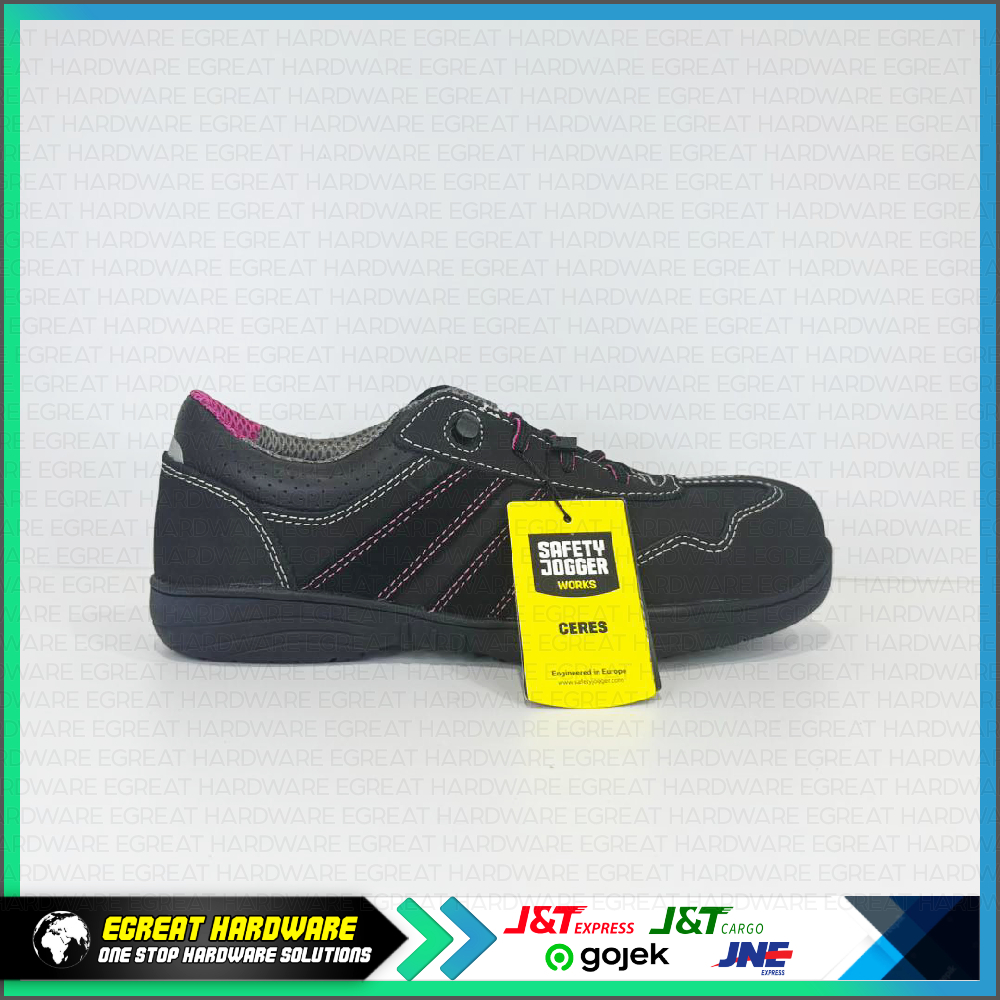 (BARANG READY / BUKAN PO) SAFETY SHOES; LOW CUT, COMPOSITE; CERES S3, BLACK; SAFETY JOGGER