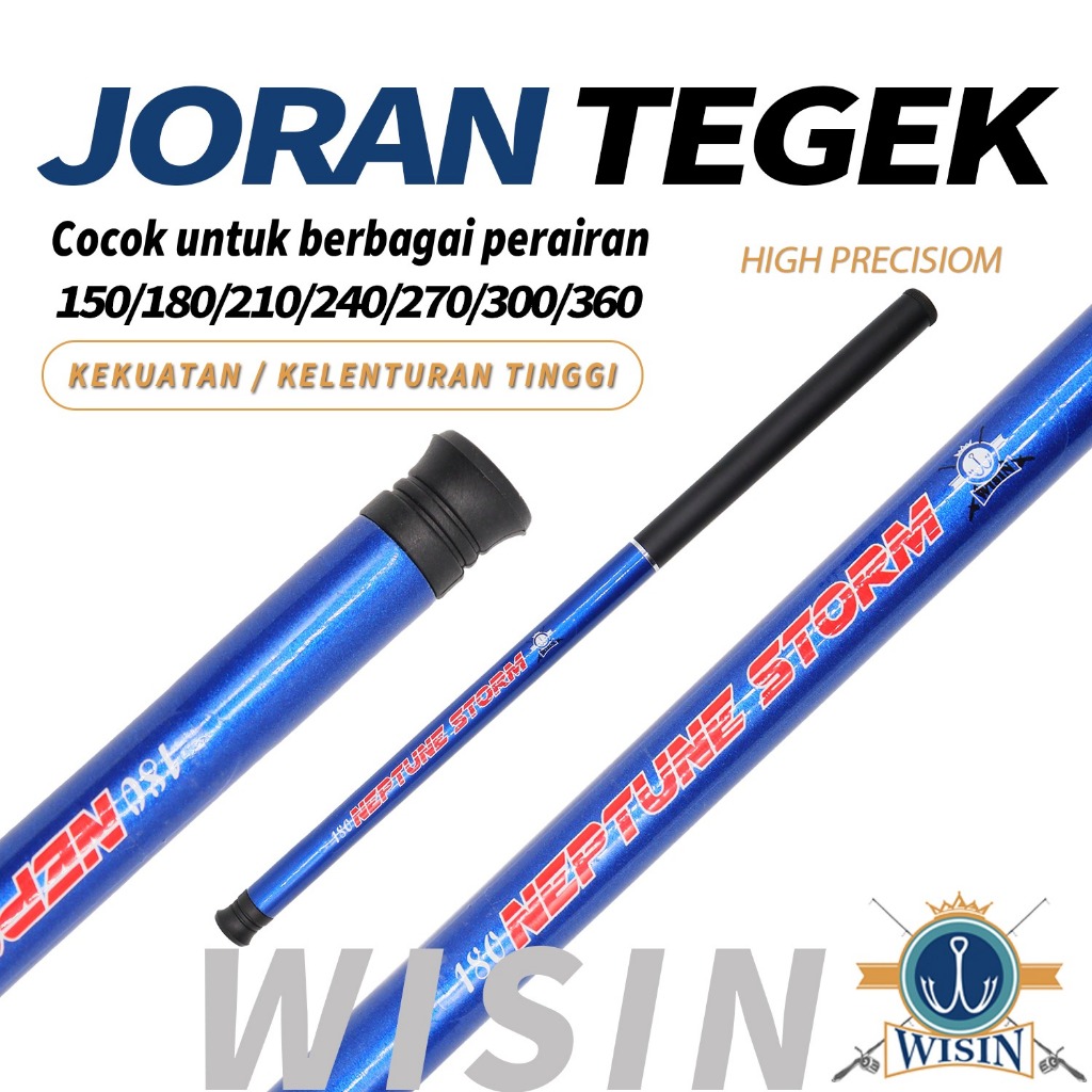 WISIN Joran Tegek NEPTUNE STORM Medium Action Ramai Pancing Uukran Lengkap