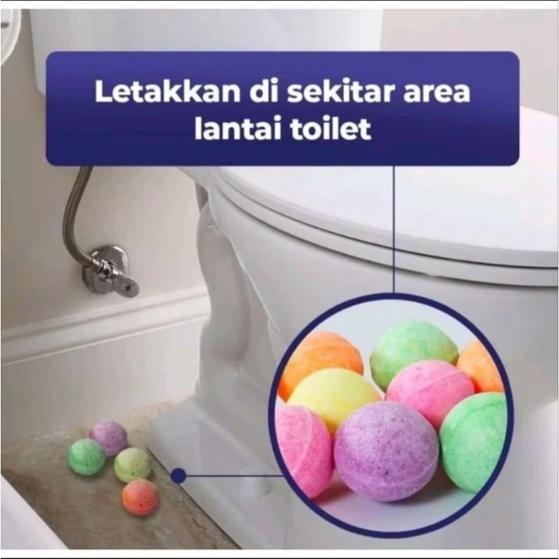 kamper kapur toilet pewangi isi 5 biji / kamper warna besar ball
