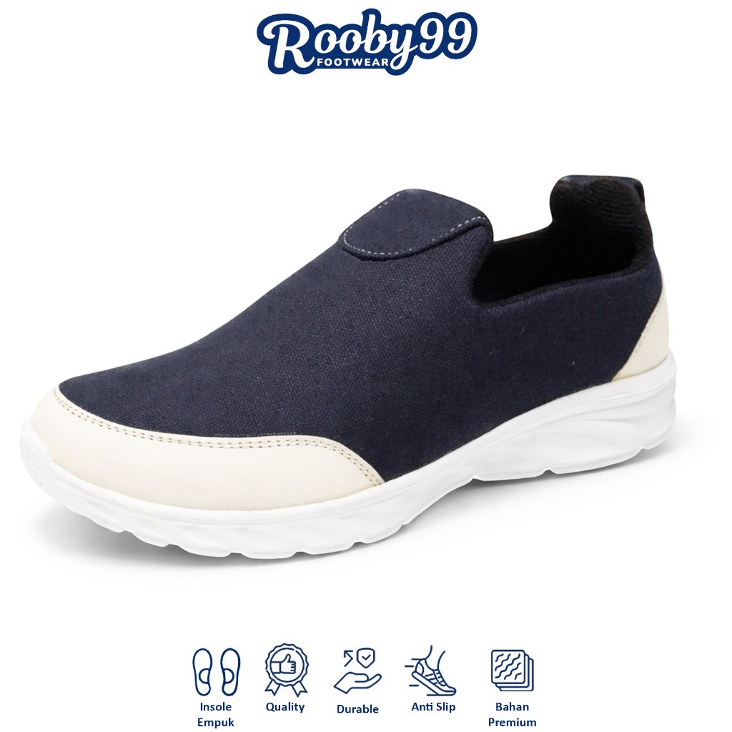 Sepatu Sneakers Pria Sepatu Slop Casual Sepatu Slip On Cowok Keren Aston 301