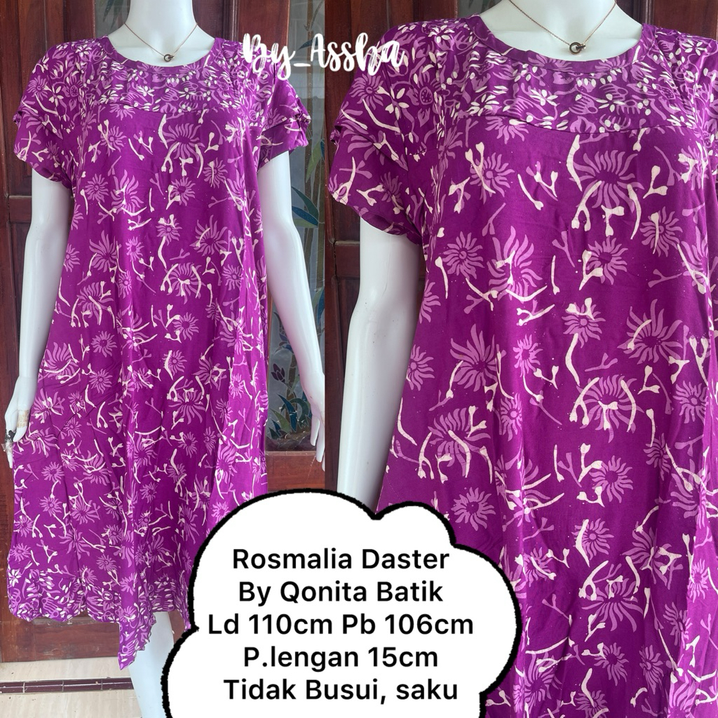 Daster Batik Qonita Pekalongan Rosmalia Saku Bn