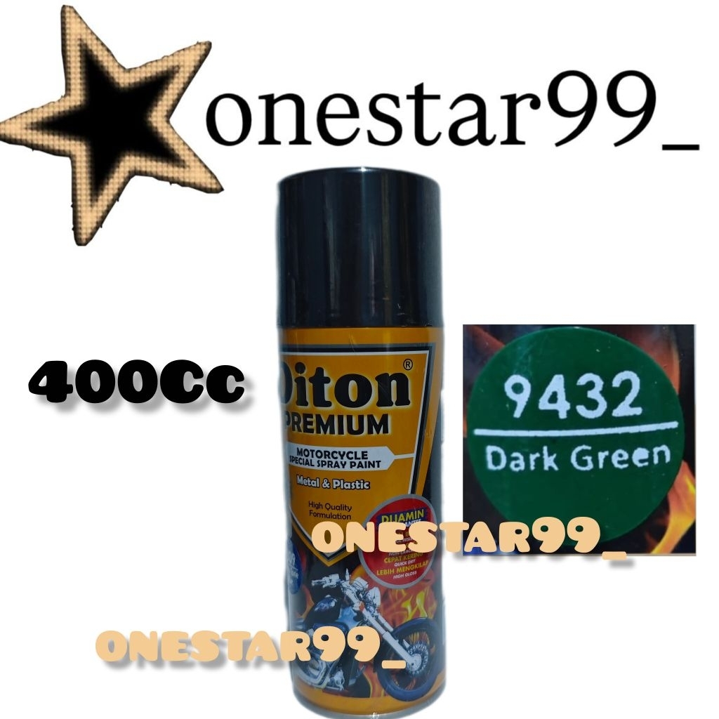 Pilok Pilox Pylox Cat Diton Premium Dark Green 9432 Hijau Tua Glossy Mengkilap Spray Paint 400Cc