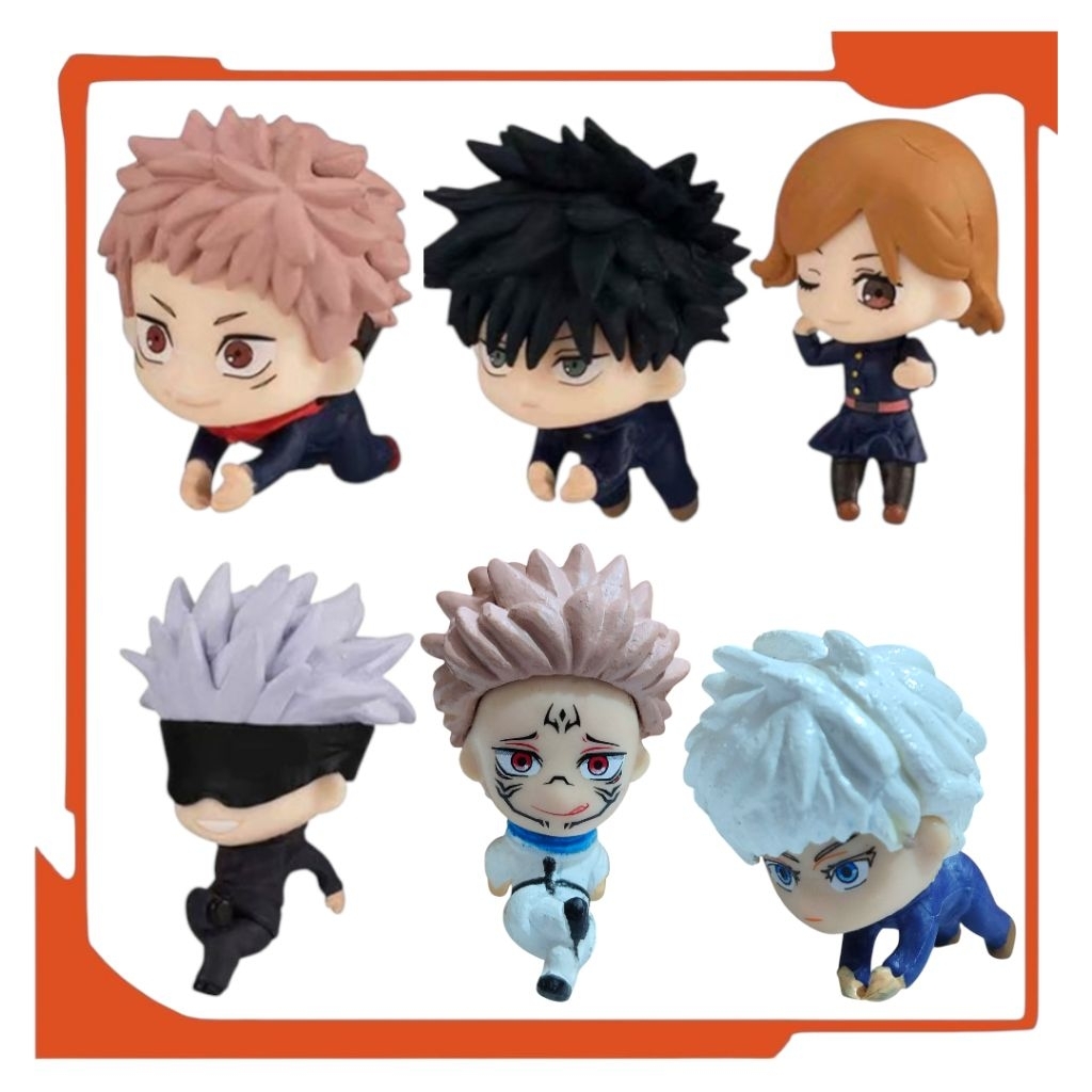 Figure Jujutsu Kaisen Chibi Cable Bite Set 8 Itadori Saturo Gojo