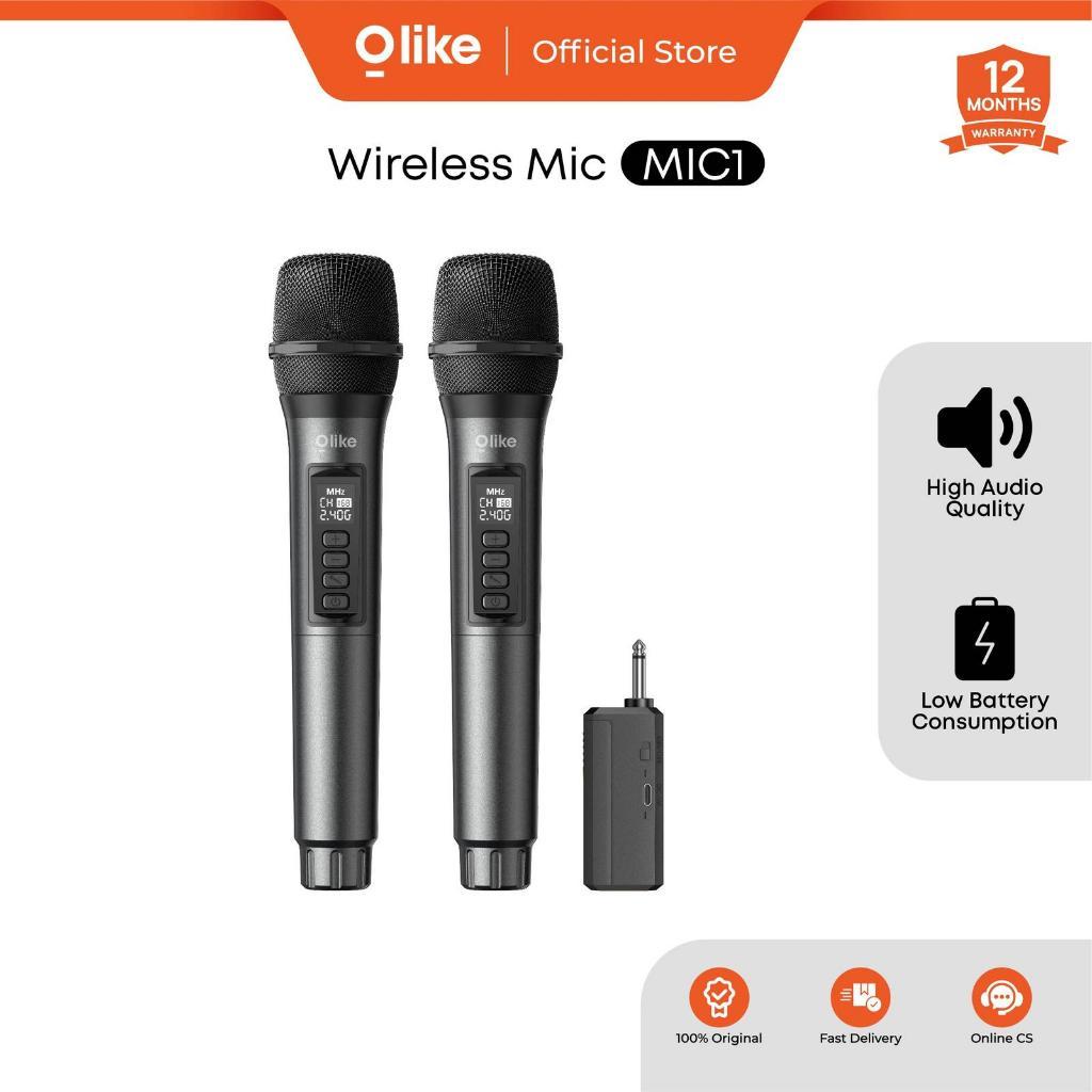 Olike Mic Wireless Portable MIC1 Wireless MIcrophone Natural Sound Dual Mic Interconnection SupportM