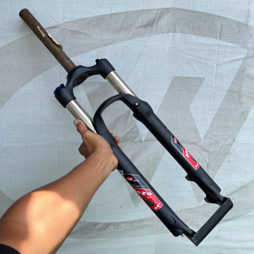 Fork alloy garbu shock depan lock Mozo USA sepeda MTB sepeda gunung federal ukuran 26 dan 27,5 NOS