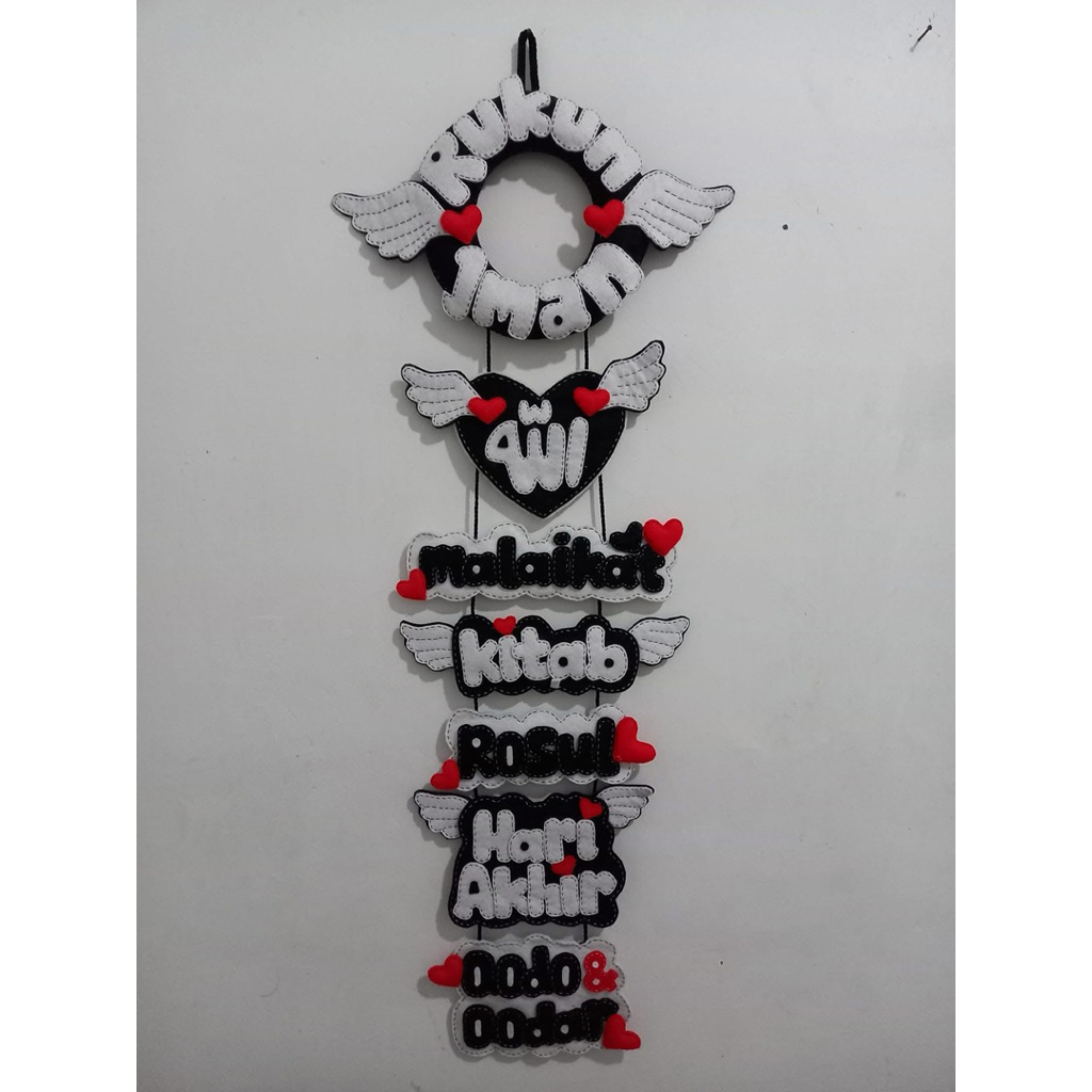 Gantungan rukun islam dan rukun iman