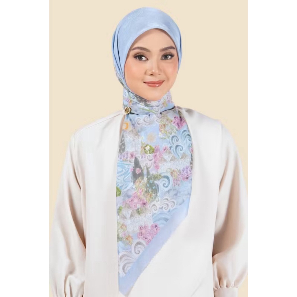 SALE Hijab premium Zytadelia (ZD)  Bluemoon Series - Clear sky