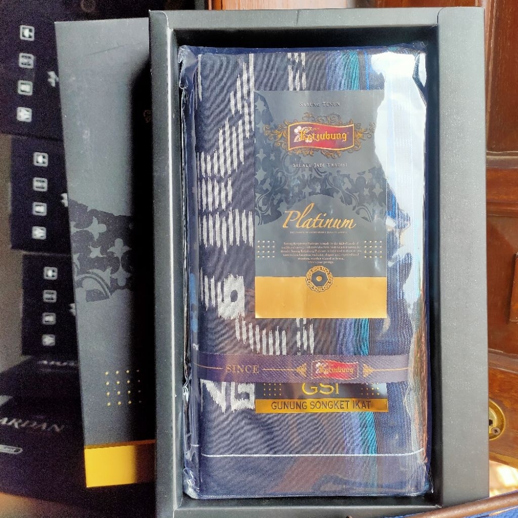 Sarung Ketjubung Songket GSI Platinum 100% Original / Kecubung Platinum / Sarung Ketjubung Motif Hit