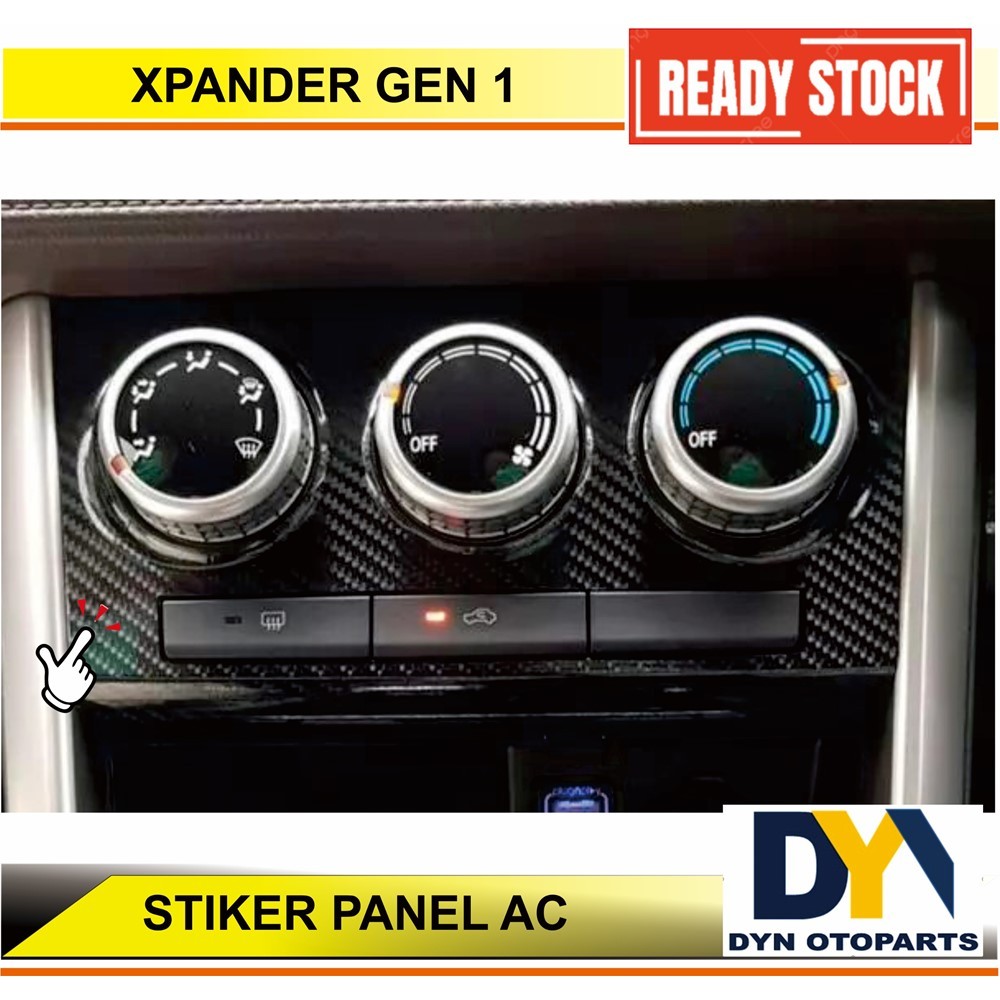 DYN657- STICKER XPANDER PANEL AC MOTIF KARBON, AKSESORIES STIKER PANEL AC UNIT XPANDER, XPANDER PANE