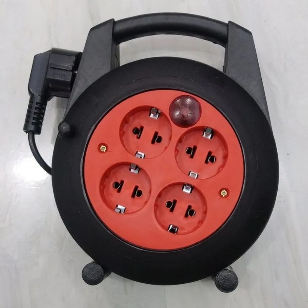 KABEL TERMINAL ROLL PANJANG 10 METER 4 LUBANG COLOKAN / KABEL TERMINAL ROLL PANJANG 10 METER 4 LUBAN