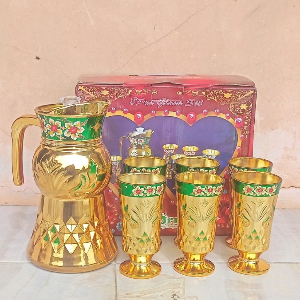 Teko + Gelas Sultan / Teko Set Gelas Sultan / Kado Hadiah Hampers Lebaran Idul Fitri